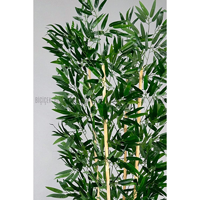 Biçiçek Yapay Bambu Ve Benjamin 4 Dal Yoğun Yapraklı 180 Cm Siyahbambu