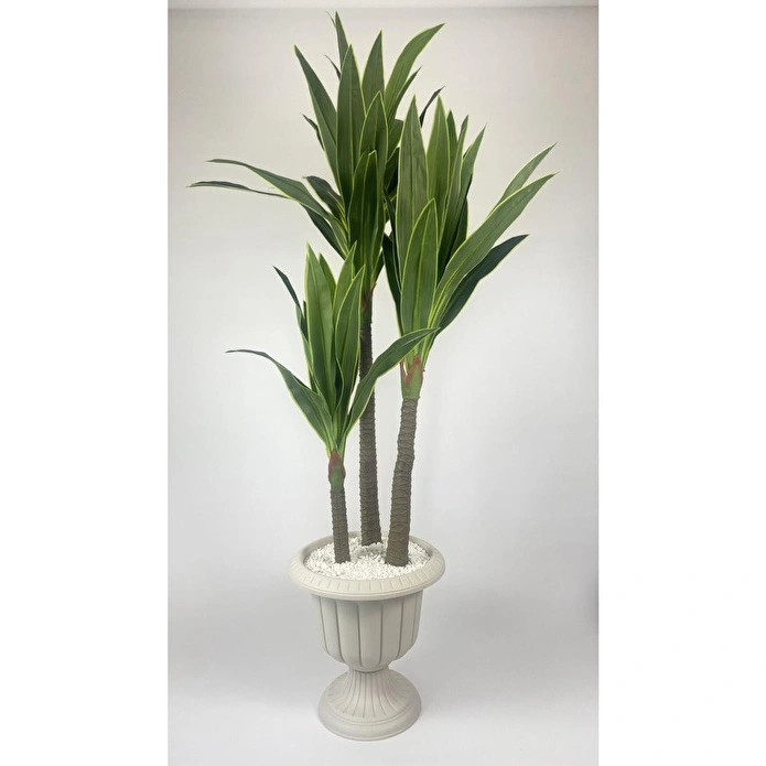 Biçiçek Yucca Bitkisi 220 Cm Yapay Ağaç Beyaz