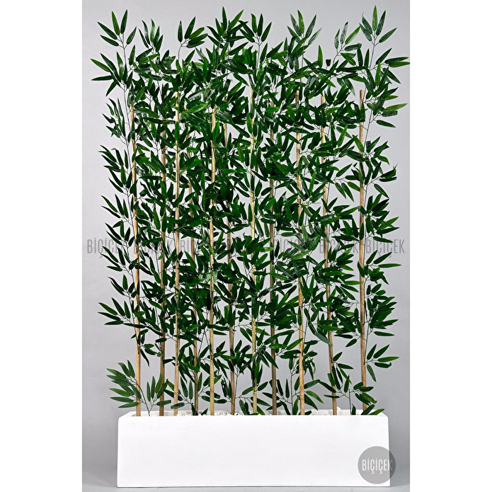 Biçiçek Bambu Separator 170 Cm 10 Dallı Yoğun Yapraklı Beyaz