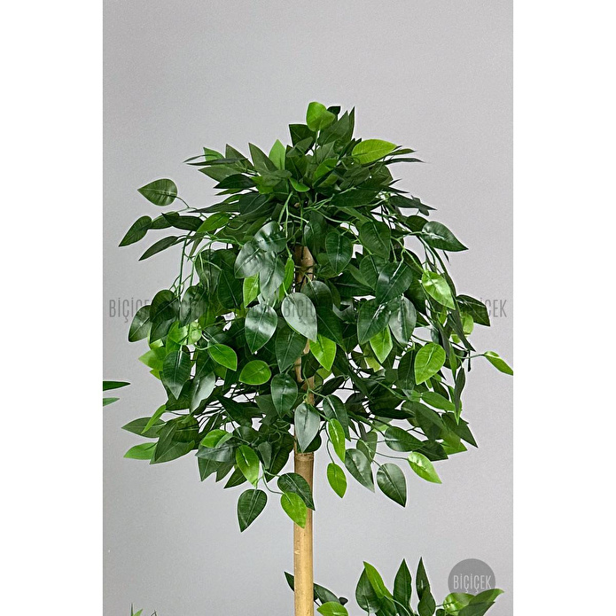 Biçiçek Yapay Bambu Ağacı 140cm 125cm Benjamin Ağacı Yoğun Yapraklı Mını Bambu