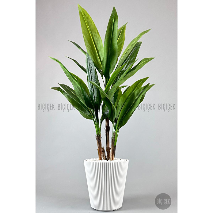 Biçiçek Luna Saksı 37 Cm Ve İç Kova Dahil Beyaz