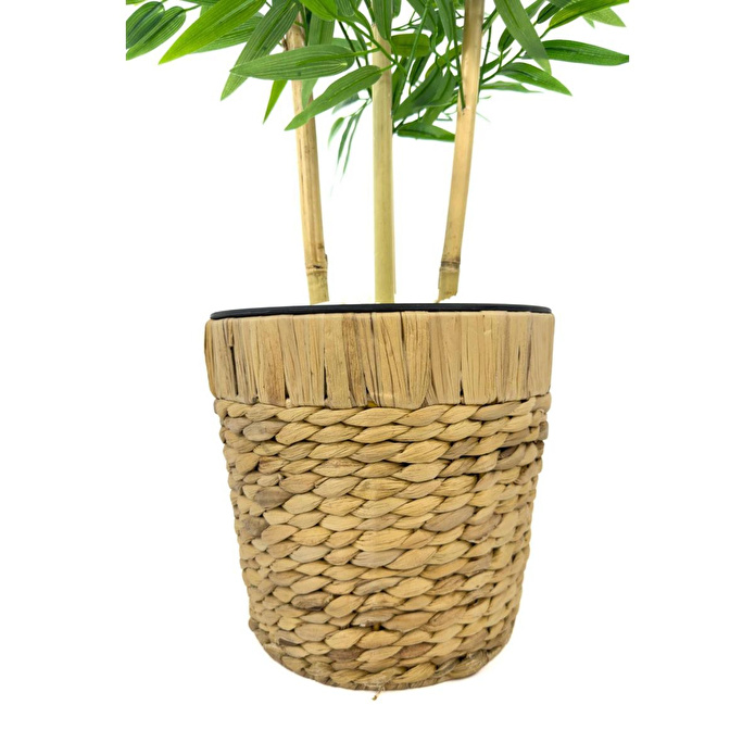 Biçiçek Yapay Bambu Ağacı 140cm Hasır Saksıda Yeşil