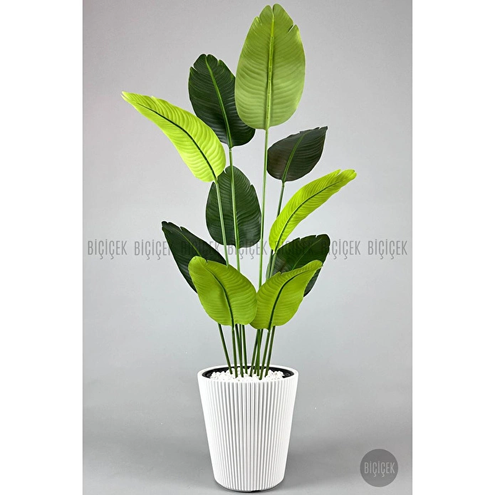 Biçiçek Yapay Muz Ağacı 145-185 Cm Beyaz3