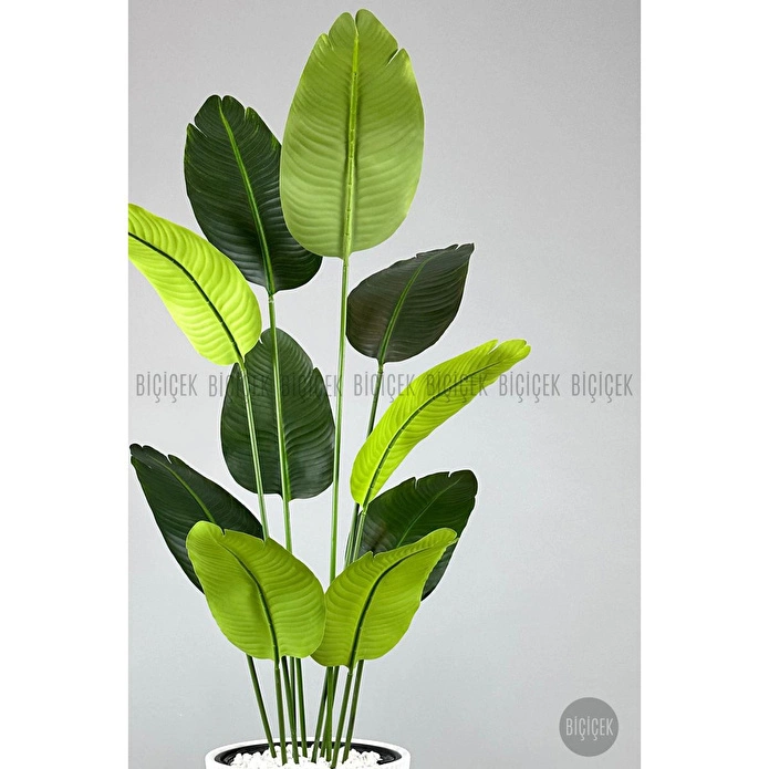 Biçiçek Yapay Muz Ağacı 145-185 Cm Beyaz3