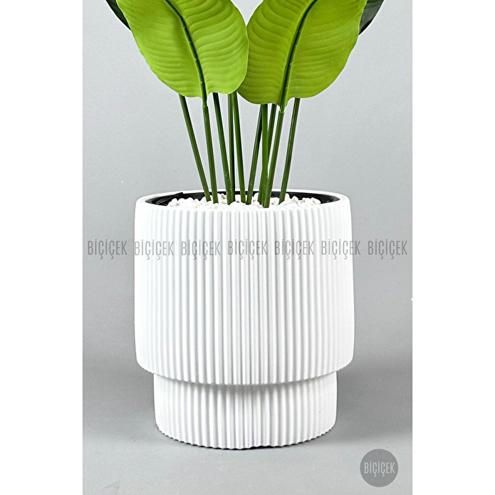 Biçiçek Yapay Muz Ağacı 145-185 Cm Beyaz1