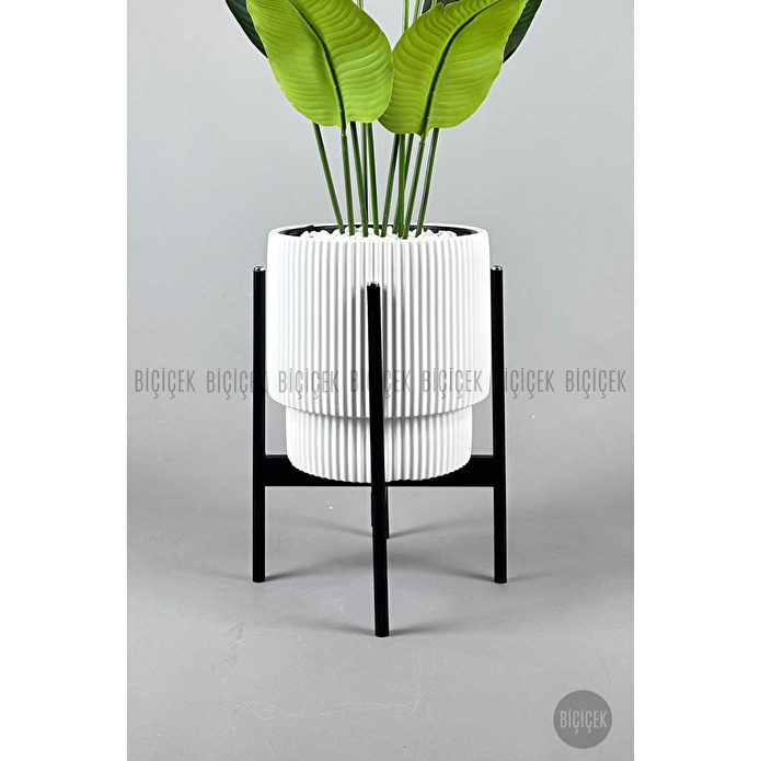 Biçiçek Yapay Muz Ağacı 145-185 Cm Beyaz2