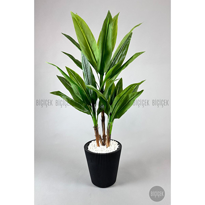 Biçiçek Luna Saksı 37 Cm Ve İç Kova Dahil Siyah