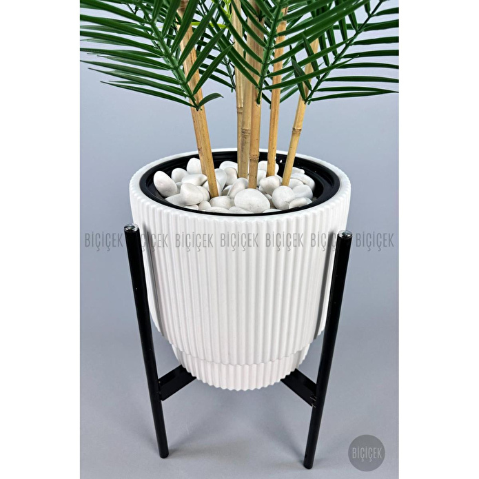 Biçiçek Yapay Areka Palmi̇yesi̇ 6 Gövde Gala Saksida Yoğun Yaprakli 2