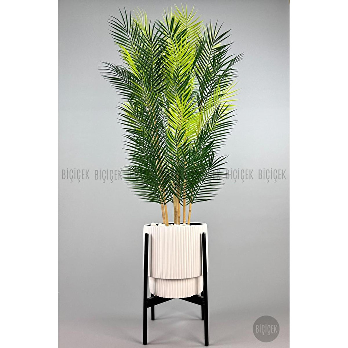 Biçiçek Yapay Areka Palmi̇yesi̇ 6 Gövde Gala Saksida Yoğun Yaprakli 2