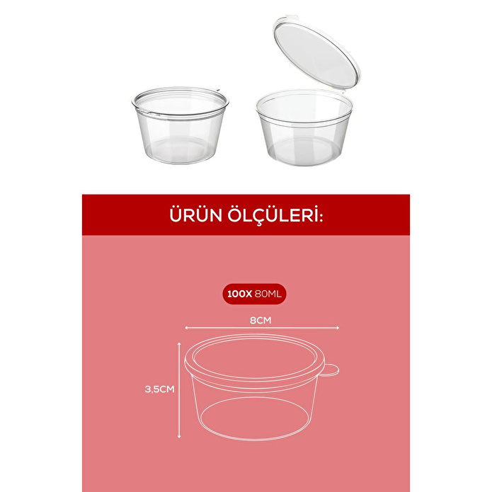 Vienev 100'lü Dondurucuya Uygun Saklama Kabı – 80 Ml İlik, Tavuk Suyu, Sos Ve İlaç Saklama Kabı