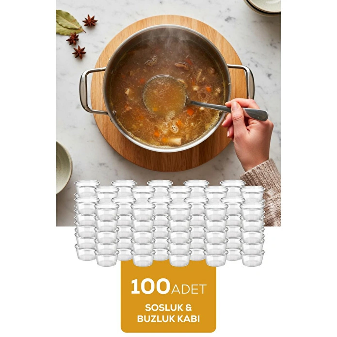 Vienev 100'lü Dondurucuya Uygun Saklama Kabı – 30 Ml İlik, Tavuk Suyu, Sos Ve İlaç Saklama Kabı