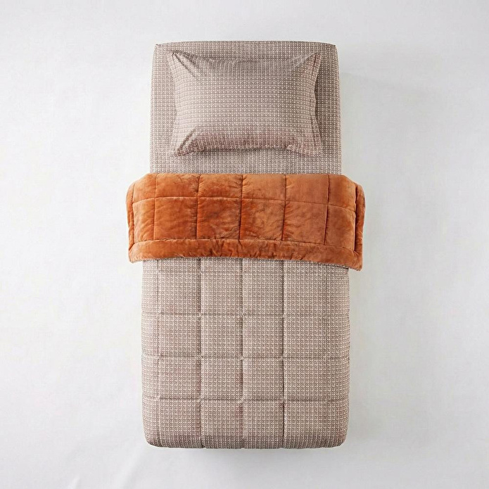 Othello Tek Kişilik Çift Taraflı Welsoft Comforter Yorgan Seti Orange 155x215 Cm - Dormio Soft Trigo Serisi