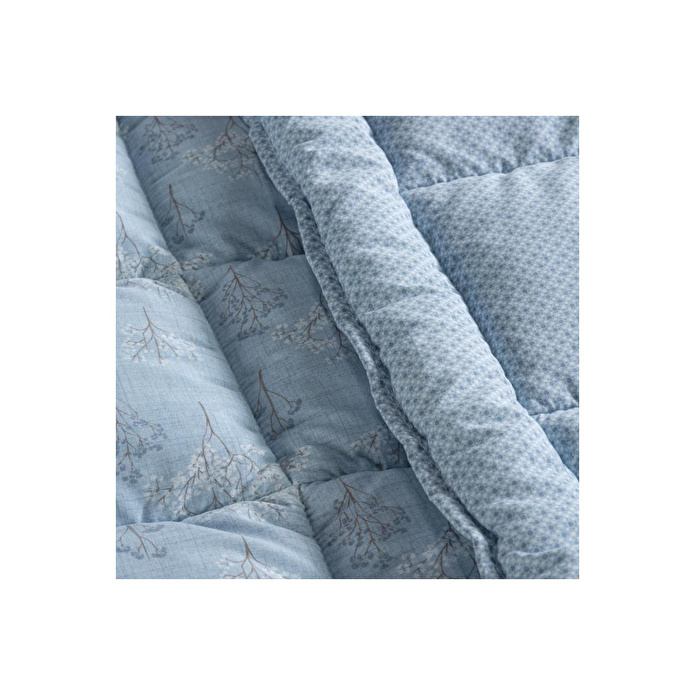 Othello Kullanımı Kolay Tek Kişilik Yorgan 155x215 Cm Mavi - Dormio Bloom Serisi