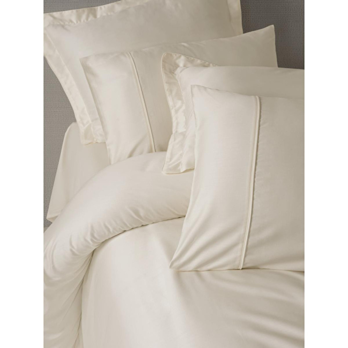 Cotton Box Silky Saten Çift Kişilik Nevresim Takımı Ekru