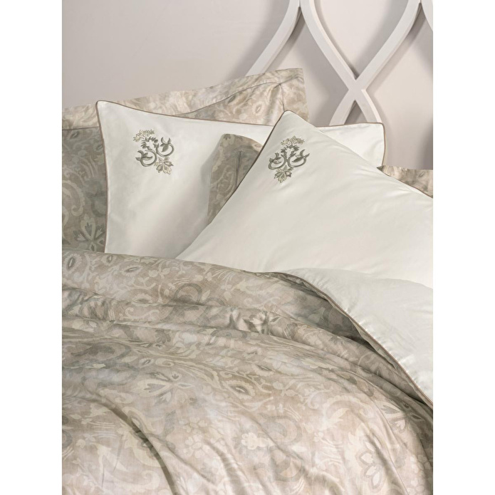 Cotton Box Elite Saten Çift Kişilik Nevresim Takımı Beatrix Bej