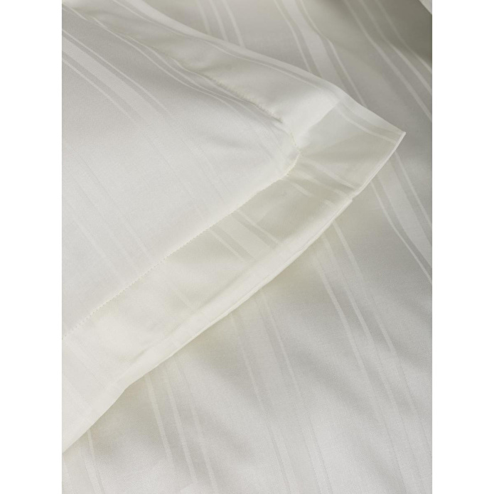 Cotton Box Smart Bambu Saten Çift Kişilik Nevresim Takımı Stripe Ekru