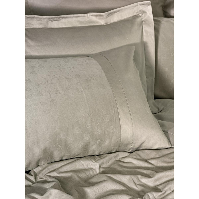 Cotton Box Jakarlı Saten Çift Kişilik Nevresim Takımı Demure Vizon