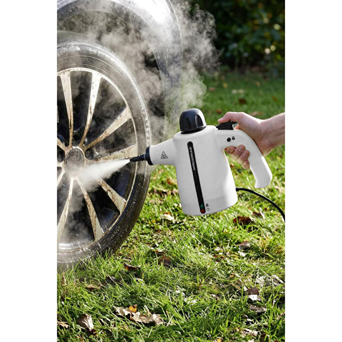 Premier PSC 138 Portatif 4 Bar Basınçlı Buharlı Temizleyici 1050w Yüksek Güç Ve Zengin Aksesuar Seti Beyaz Renk
