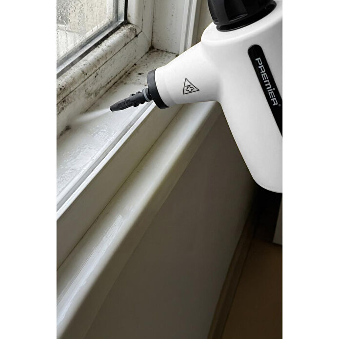 Premier PSC 138 Portatif 4 Bar Basınçlı Buharlı Temizleyici 1050w Yüksek Güç Ve Zengin Aksesuar Seti Beyaz Renk