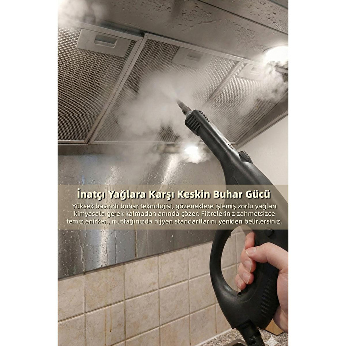 Premier Psc 228 Çok Fonksiyonlu Buharlı Temizlik Makinesi 1200 Ml Geniş Hazne Ve Zengin Aksesuar Seti