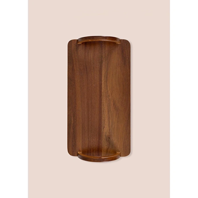 The Mia Natura Akasya Kulplu Tepsi 30x16x8 Cm