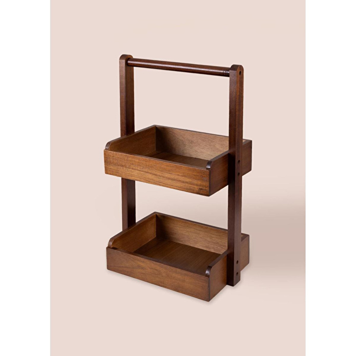 The Mia Natura Akasya 2 Katlı Düzenleyici Raf 27x18x44 Cm