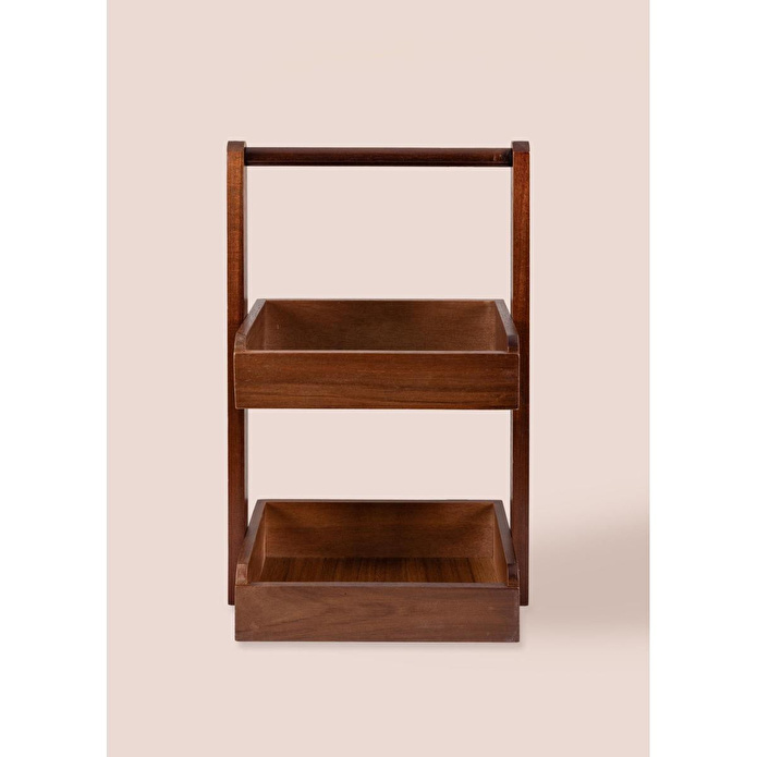 The Mia Natura Akasya 2 Katlı Düzenleyici Raf 27x18x44 Cm