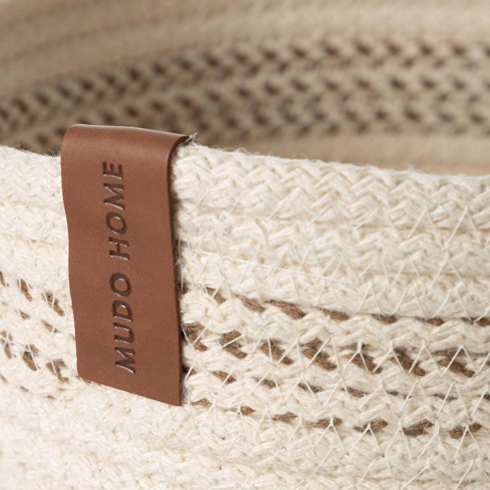 Mudo Home Venus Düzenleyi̇ci̇ Sepet Bej Ekru 8x19