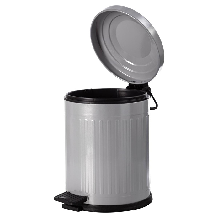 Mudo Home 5lt Pedalli Vintage Çöp Kovasi Gri̇