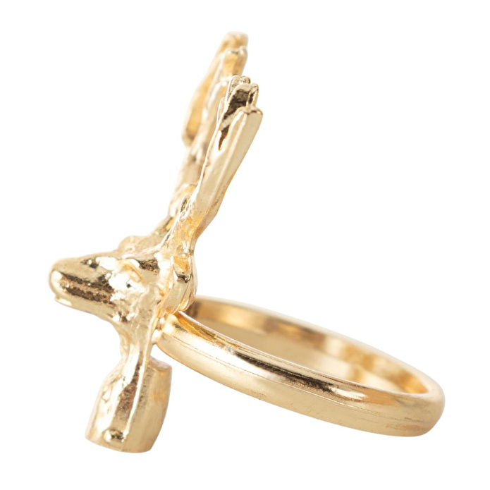 Mudo Home Geyi̇k Fi̇gürlü Peçete Halkasi Gold 6li