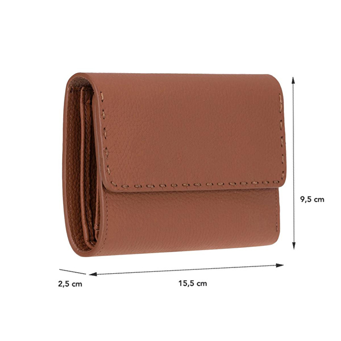 Bloominbag Arc Wallet Heritage Tan Hakiki Deri Kartlıklı Manyetik Cüzdan