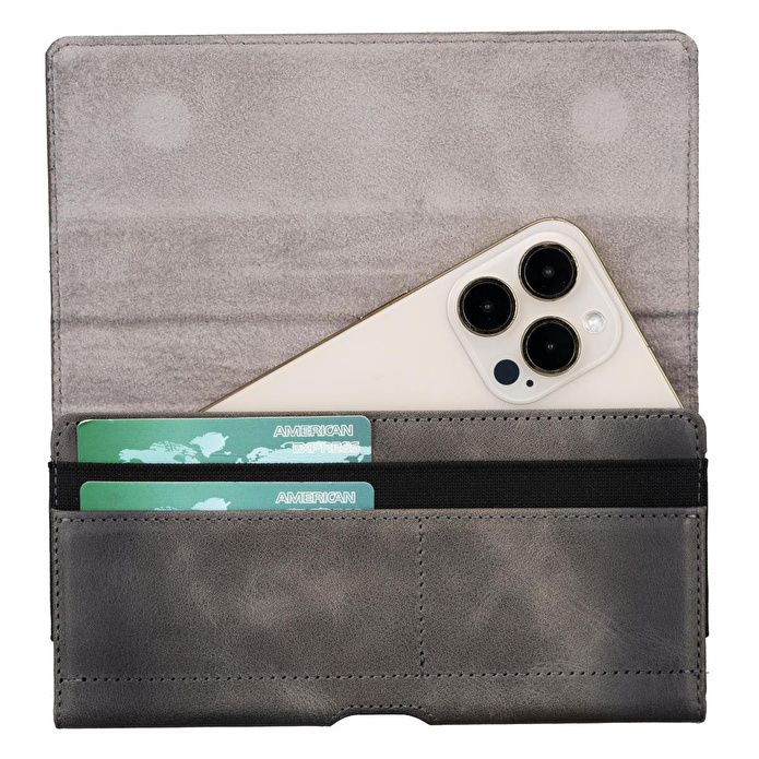 Bloominbag Arc Clip Sandstone Gray Leather 6.1