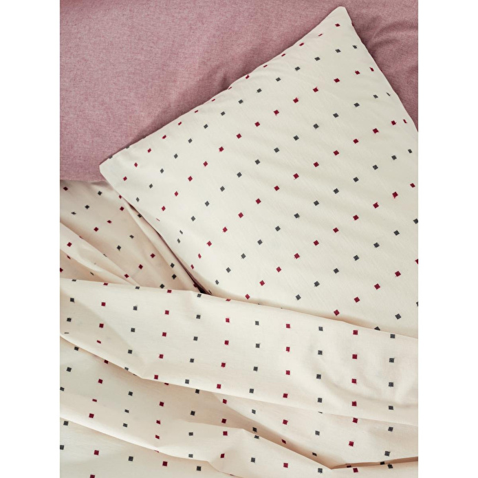 Cotton Box Loopra Çift Kişilik Nevresim Takımı Veyra Bordo