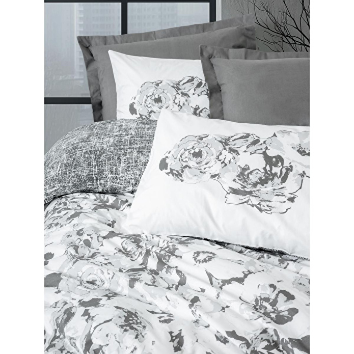 Cotton Box Dual Çift Kişilik Nevresim Takımı Florva Antrasit