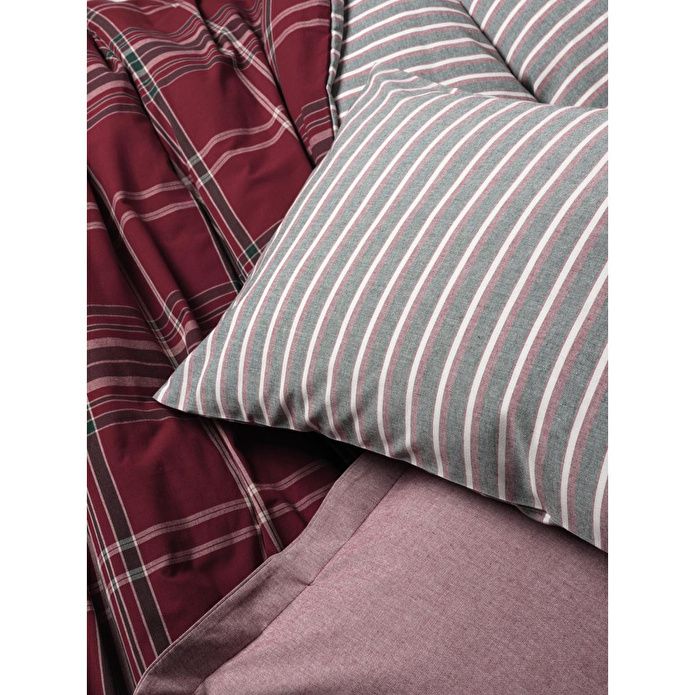 Cotton Box Natureforce Çift Kişilik Nevresim Takımı Pledd Bordo