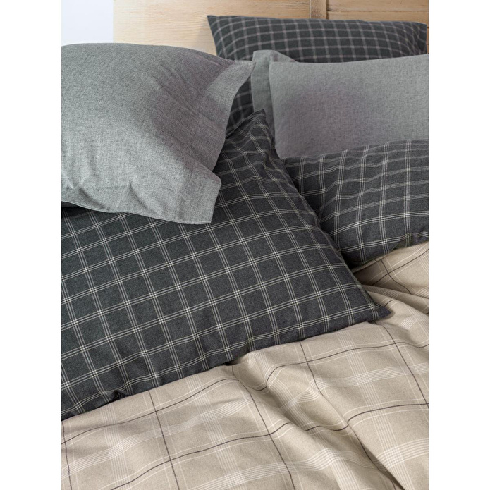 Cotton Box Warm Flanel Tek Kişilik Nevresim Takımı Siiras Gri