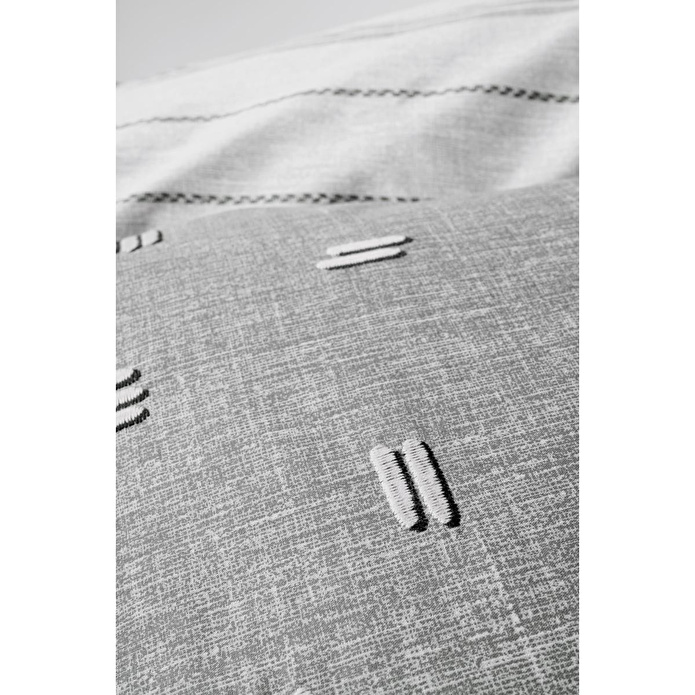 Cotton Box Klein Nakışlı Ranforce Çift Kişilik Nevresim Takımı Patara Gri