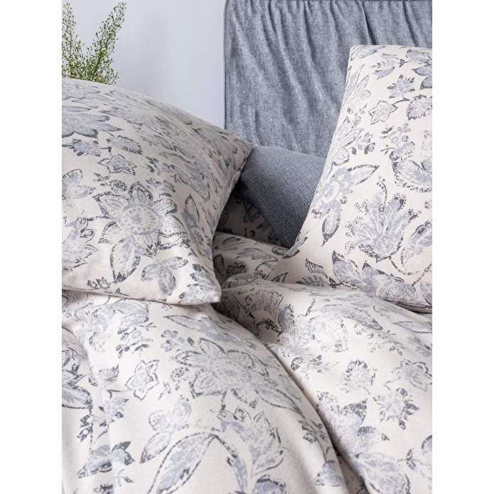 Cotton Box Flanel Çift Kişilik Nevresim Takımı Ruby Antrasit