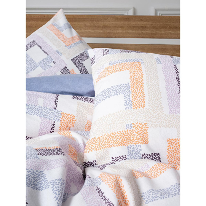 Cotton Box Flanel Çift Kişilik Nevresim Takımı Hayden Lila