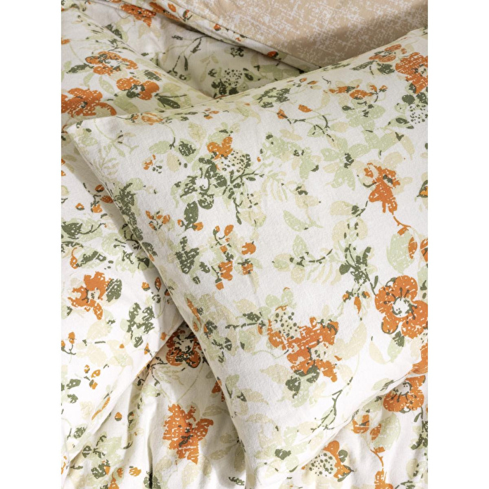 Cotton Box Flanel Tek Kişilik Nevresim Takımı Vintage Ekru