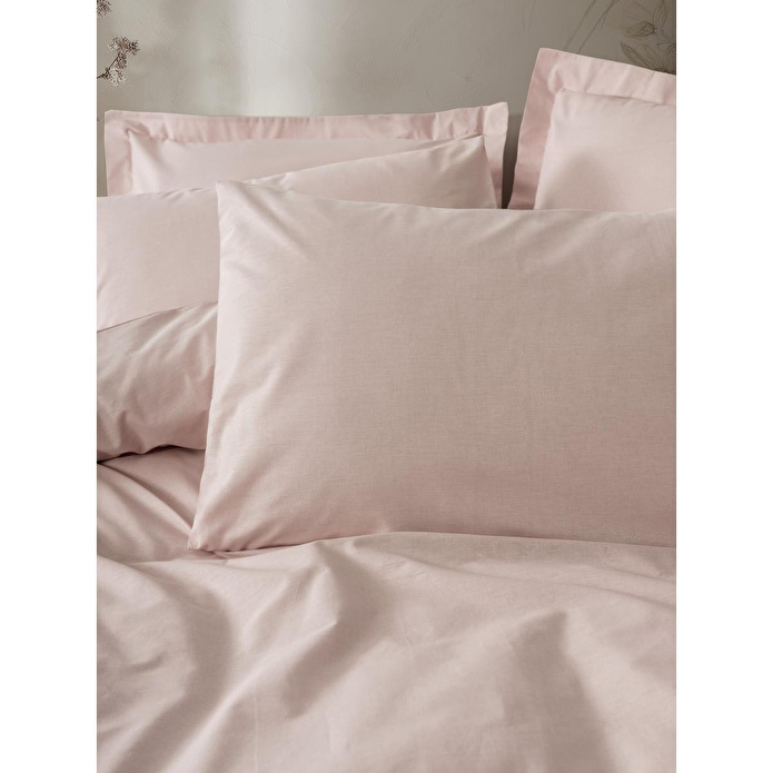 Cotton Box Plain Çift Kişilik Nevresim Takımı Plain Pudra