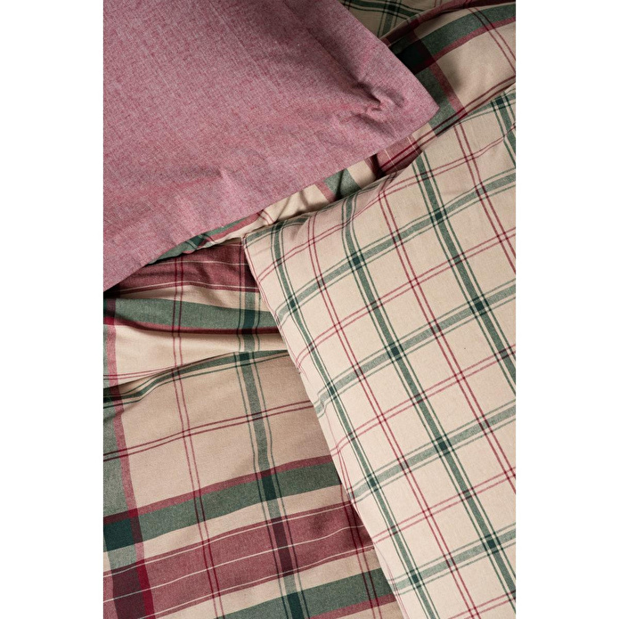 Cotton Box Warm Flanel Çift Kişilik Nevresim Takımı Jamil Bordo