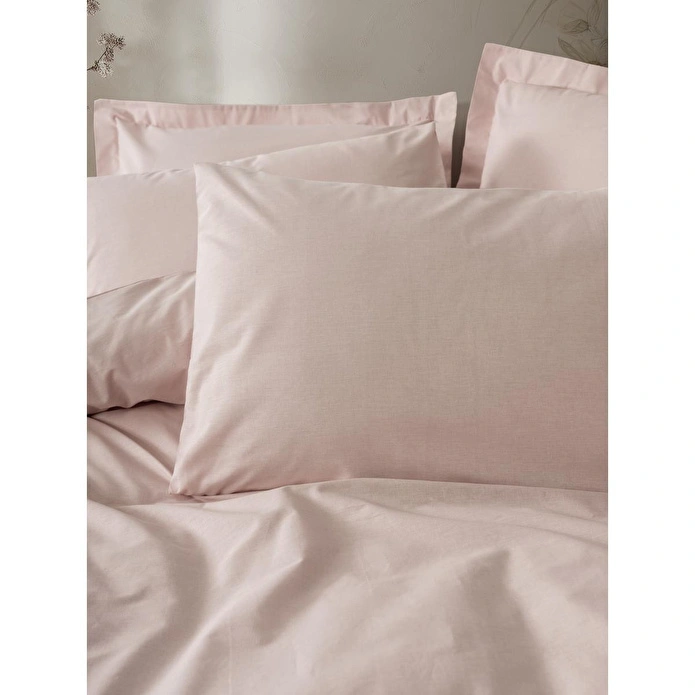 Cotton Box Plain Tek Kişilik Nevresim Takımı Plain Pudra