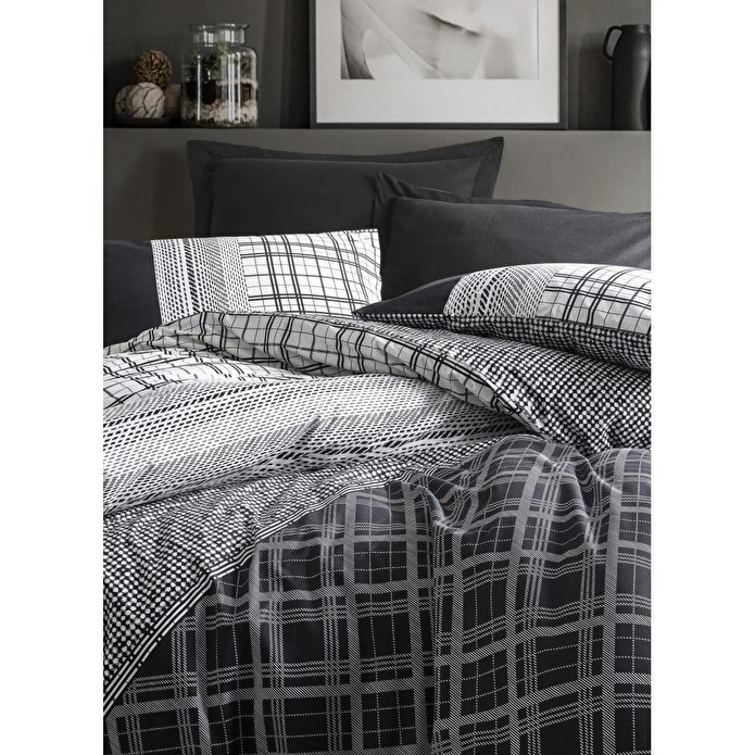 Cotton Box Masculine Çift Kişilik Nevresim Takımı Carlos Siyah