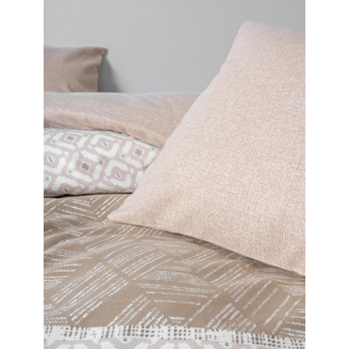 Cotton Box Flanel Tek Kişilik Nevresim Takımı Arrow Krem