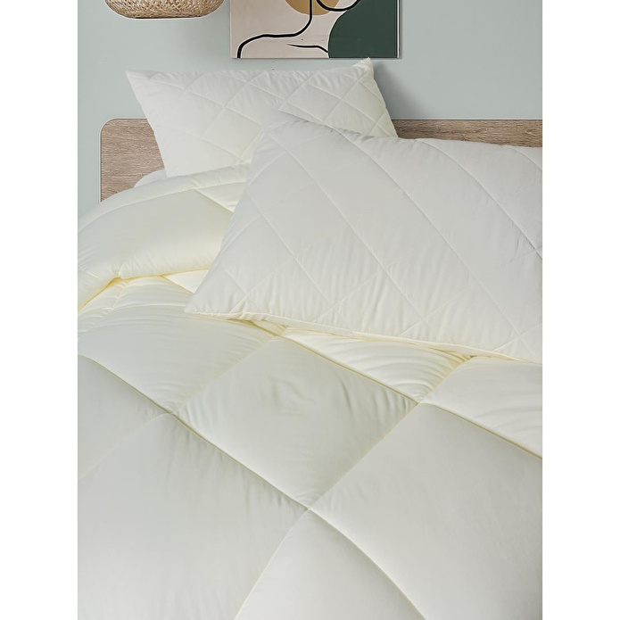 Cotton Box Softwash Tek Kişilik Yorgan Seti Ekru