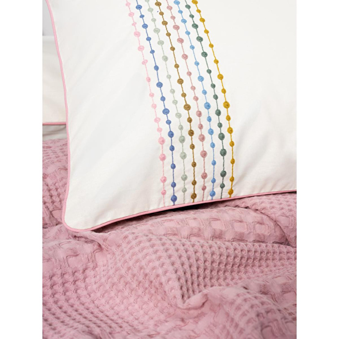 Cotton Box Aura Çift Kişilik Pike Takımı Pebble Pembe