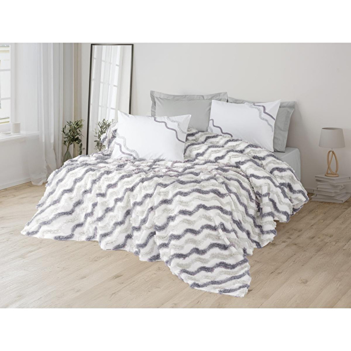 Cotton Box Bonny Çift Kişilik Pike Takımı Eldon Gri