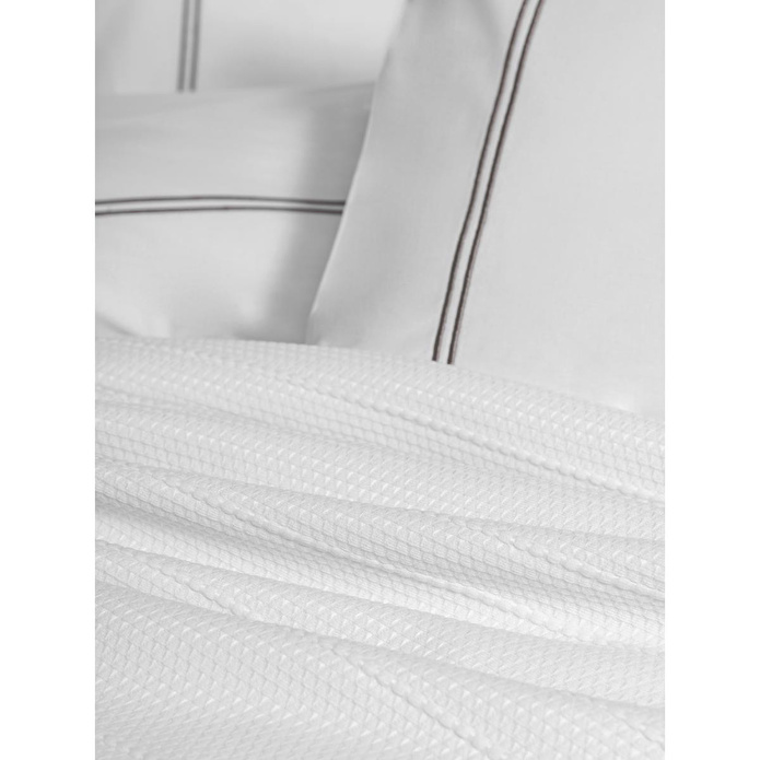 Cotton Box Classic Çeyizlik Çift Kişilik Pikeli Nevresim Takımı Mehveş Beyaz