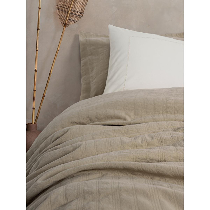 Cotton Box Natura Çift Kişilik Yatak Örtüsü/pike Takımı Vilo Bej